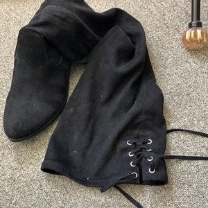 Tall black boots